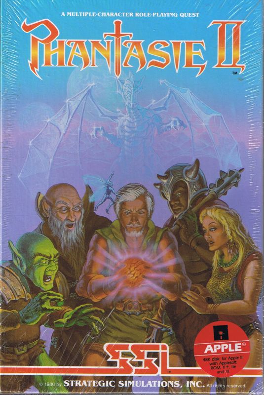 Phantasie II box art for Commodore 64